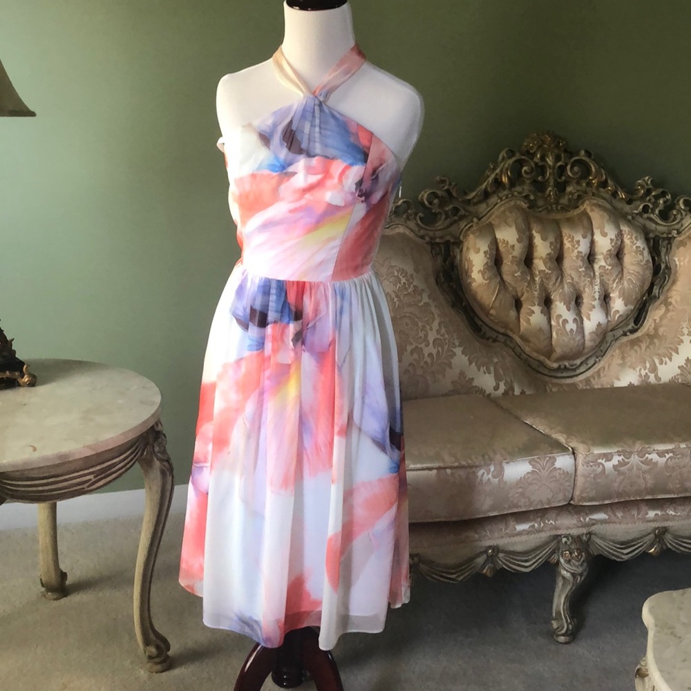 WHBM Water Color Dress